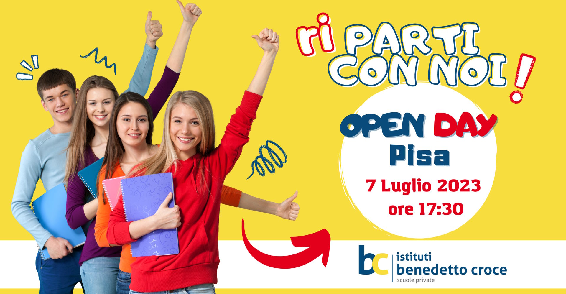 Open Day venerdi 7 Luglio 2023 ore 1730 Pisa Istituti Benedetto Croce